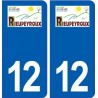 12 Rieupeyroux logo ville autocollant plaque sticker