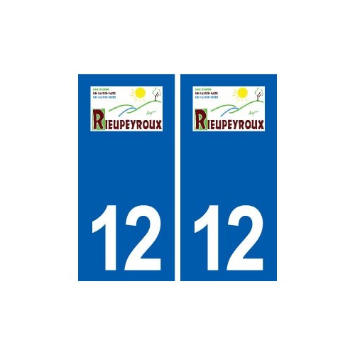 12 Rieupeyroux logo ville autocollant plaque sticker