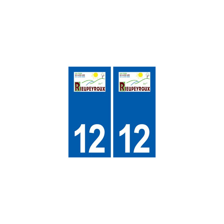 12 Rieupeyroux logo ville autocollant plaque sticker
