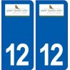 12 Saint-Geniez-d'Olt logo ville autocollant plaque sticker