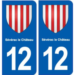 12 Sévérac-le-Château blason ville autocollant plaque sticker