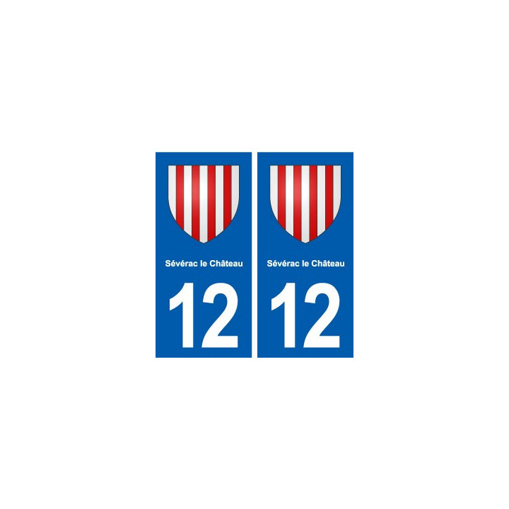 12 Sévérac-le-Château blason ville autocollant plaque sticker