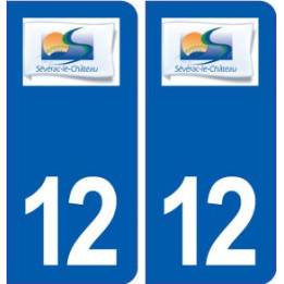 12 Sévérac-le-Château logo ville autocollant plaque sticker