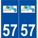 57 Algrange logo autocollant plaque stickers ville