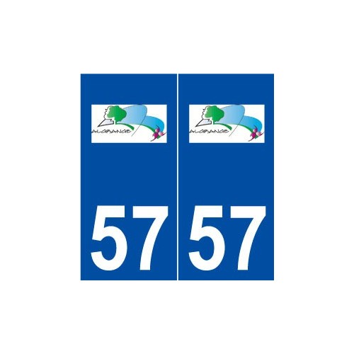 57 Algrange logo autocollant plaque stickers ville