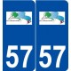 57 Algrange logo autocollant plaque stickers ville