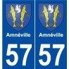 57 Amnéville blason autocollant plaque stickers ville
