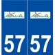 57 Amnéville logo autocollant plaque stickers ville