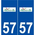 57 Amnéville logo autocollant plaque stickers ville