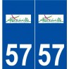 57 Amnéville logo autocollant plaque stickers ville