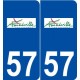 57 Amnéville logo autocollant plaque stickers ville