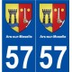 57 Ars-sur-Moselle blason autocollant plaque stickers ville