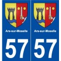 57 Ars-sur-Moselle blason autocollant plaque stickers ville