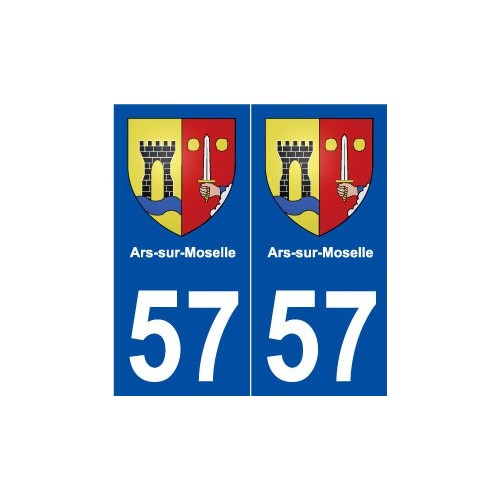 57 Ars-sur-Moselle blason autocollant plaque stickers ville