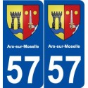 57 Ars-sur-Moselle blason autocollant plaque stickers ville