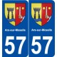 57 Ars-sur-Moselle blason autocollant plaque stickers ville