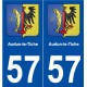 57 Audun-le-Tiche blason autocollant plaque stickers ville