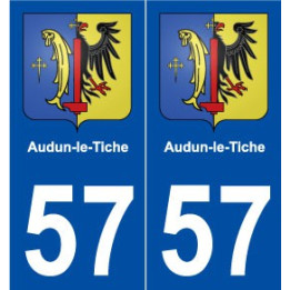 57 Audun-le-Tiche blason autocollant plaque stickers ville