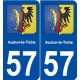 57 Audun-le-Tiche blason autocollant plaque stickers ville