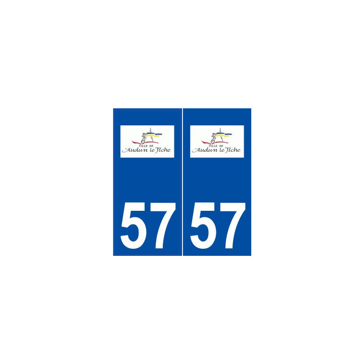57 Audun-le-Tiche logo autocollant plaque stickers ville