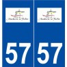 57 Audun-le-Tiche logo autocollant plaque stickers ville
