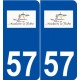 57 Audun-le-Tiche logo autocollant plaque stickers ville