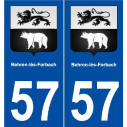 57 Behren-lès-Forbach blason autocollant plaque stickers ville