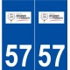 57 Behren-lès-Forbach logo autocollant plaque stickers ville