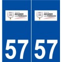 57 Behren-lès-Forbach logo autocollant plaque stickers ville