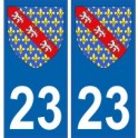 23 Hollow adesivo piastra stemma coat of arms adesivi dipartimento