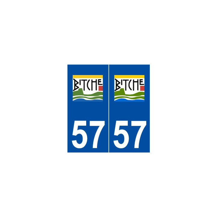 57 Bitche logo autocollant plaque stickers ville