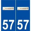 57 Boulay-Moselle logo autocollant plaque stickers ville