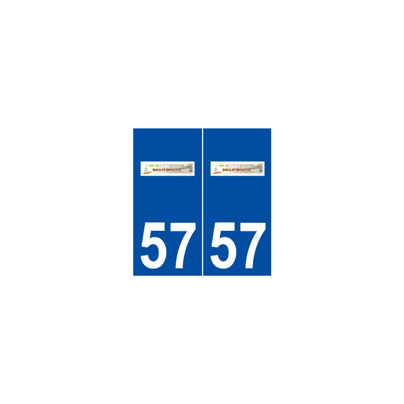 57 Boulay-Moselle logo autocollant plaque stickers ville