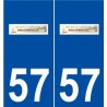 57 Boulay-Moselle logo autocollant plaque stickers ville