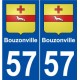 57 Bouzonville blason autocollant plaque stickers ville