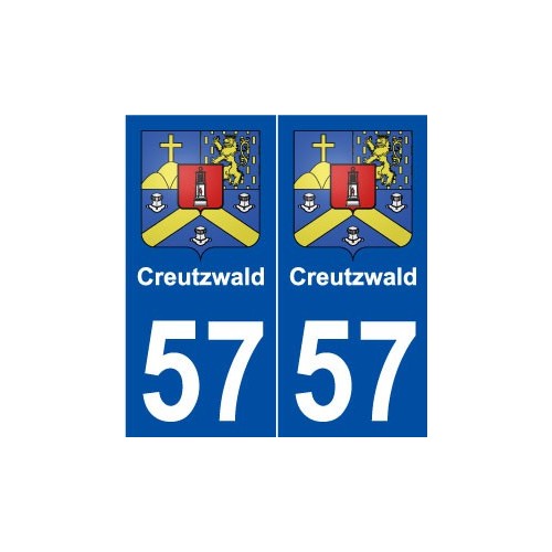 57 Creutzwald blason autocollant plaque stickers ville