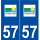 57 Creutzwald logo autocollant plaque stickers ville
