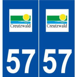 57 Creutzwald logo autocollant plaque stickers ville