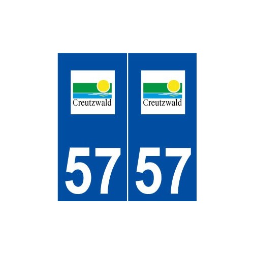 57 Creutzwald logo autocollant plaque stickers ville