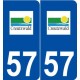 57 Creutzwald logo autocollant plaque stickers ville