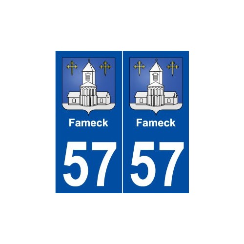 57 Fameck blason autocollant plaque stickers ville