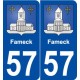 57 Fameck blason autocollant plaque stickers ville