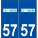 57 Fameck logo autocollant plaque stickers ville
