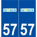 57 Fameck logo autocollant plaque stickers ville