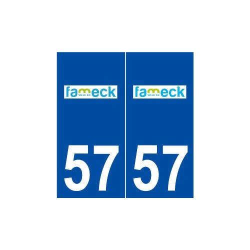 57 Fameck logo autocollant plaque stickers ville