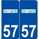 57 Fameck logo autocollant plaque stickers ville