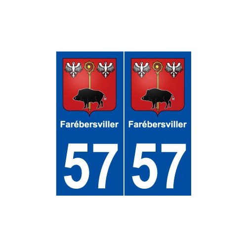 57 Farébersviller blason autocollant plaque stickers ville