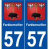 57 Farébersviller blason autocollant plaque stickers ville
