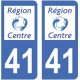 41 Loir et Cher autocollant plaque