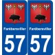 57 Farébersviller blason autocollant plaque stickers ville